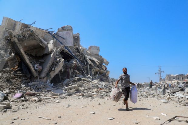 Israeli military bombs Gaza high-rise